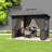 Spacious Canopies & Gazebos(must Include Frame), Steel Modern Patio Shade