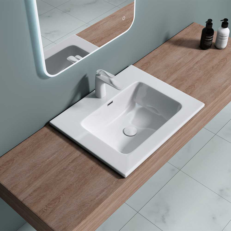 Durovin Bathrooms 480mm L x 600mm W Natural Engineered Stone Rectangular Sink
