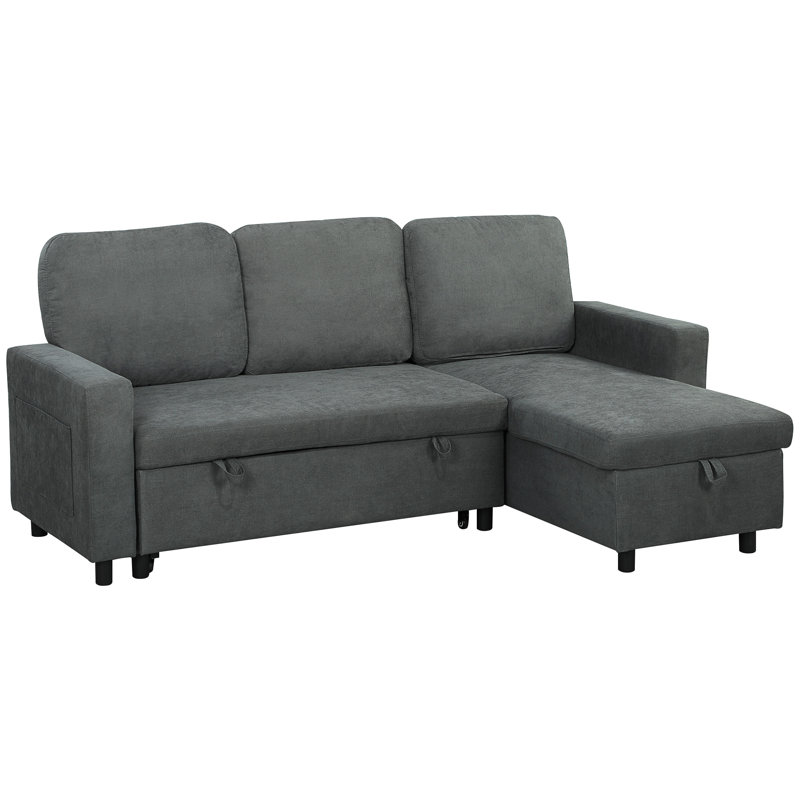 Scotte 3 Seater Sofa Bed, Dark Grey
