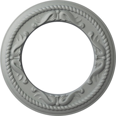 Endurathane Roped Medway Ceiling Medallion, 12 1/4"OD x 7 1/2"ID x 7/8"P (Fits Canopies up to 7 1/2"), Factory Primed