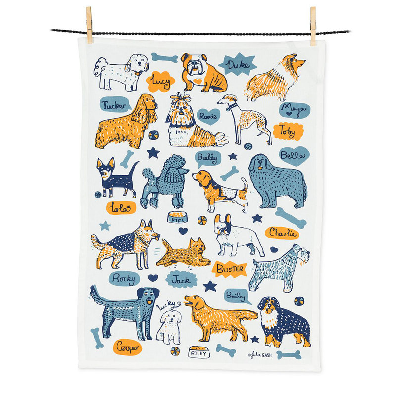 Serviette à thé Dogs With Name