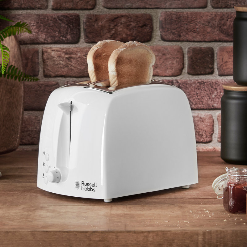 Russell Hobbs 2 Slice Textures Toaster, White