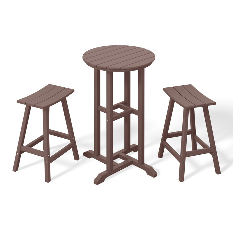 Tabouret de comptoir d'extérieur 24 po Laguna, Brun foncé