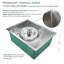 Évier de cuisine avec filtre à panier encastrable Diamond L 23 po x l 19 po Diamond