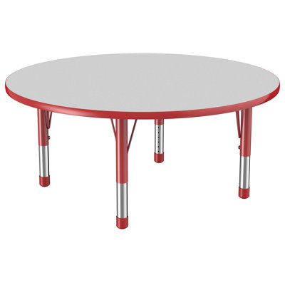 Round T-Mold Adjustable Height Activity Table