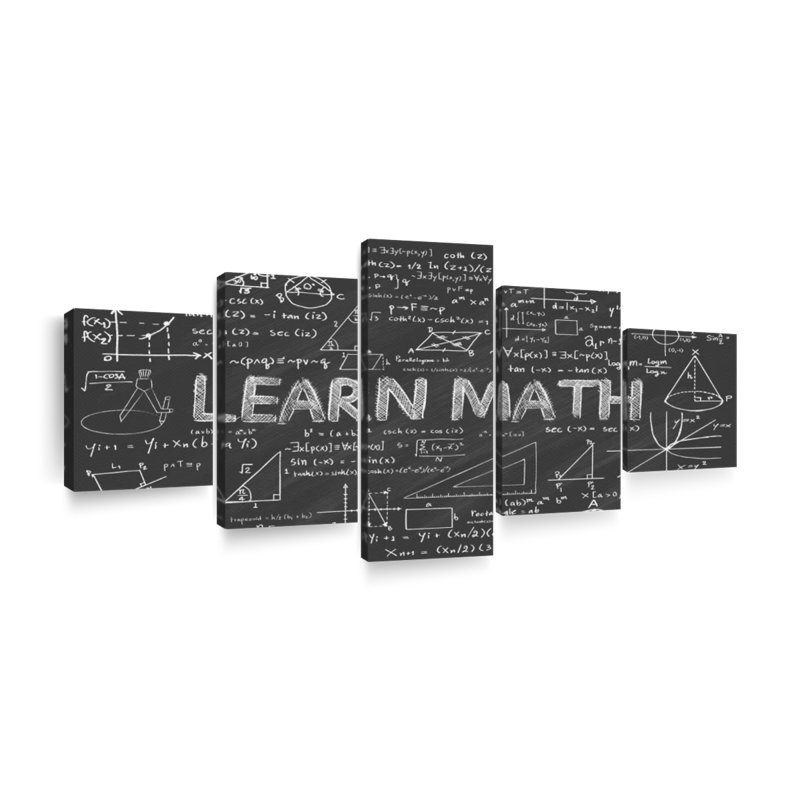 «Math», reproduction d'art sur toile, H 34 po x l 74 po x P 1,25 po