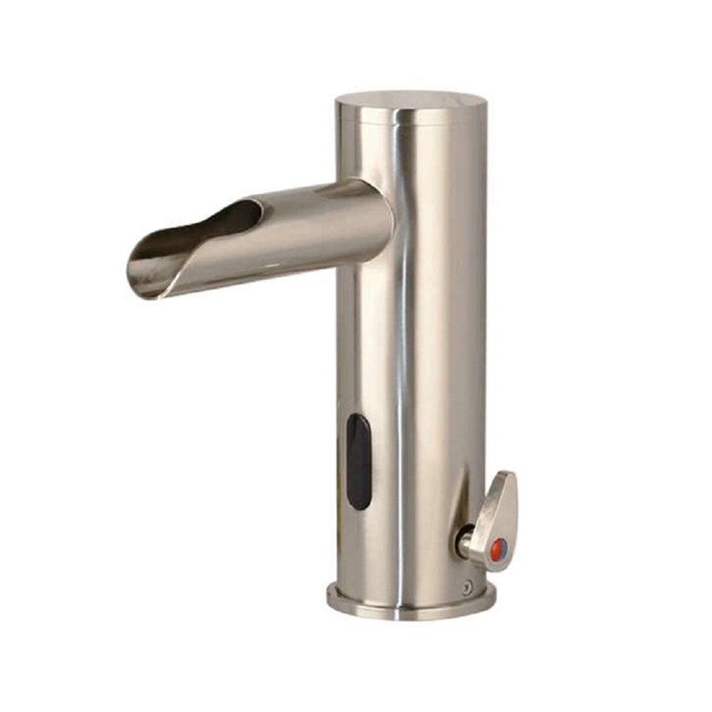 Cairo Brushed Nickel Sensor Faucet and Soap Dispenser Combo Sleek Touchless Restroom Convenience