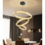 3-ring Modern Crystal Led Dimmable Chandelier Black-130139937