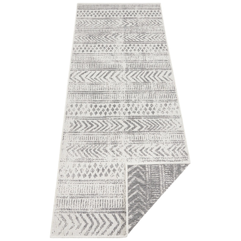 Biri Flatweave Grey Rug, Runner 80 x 350 cm