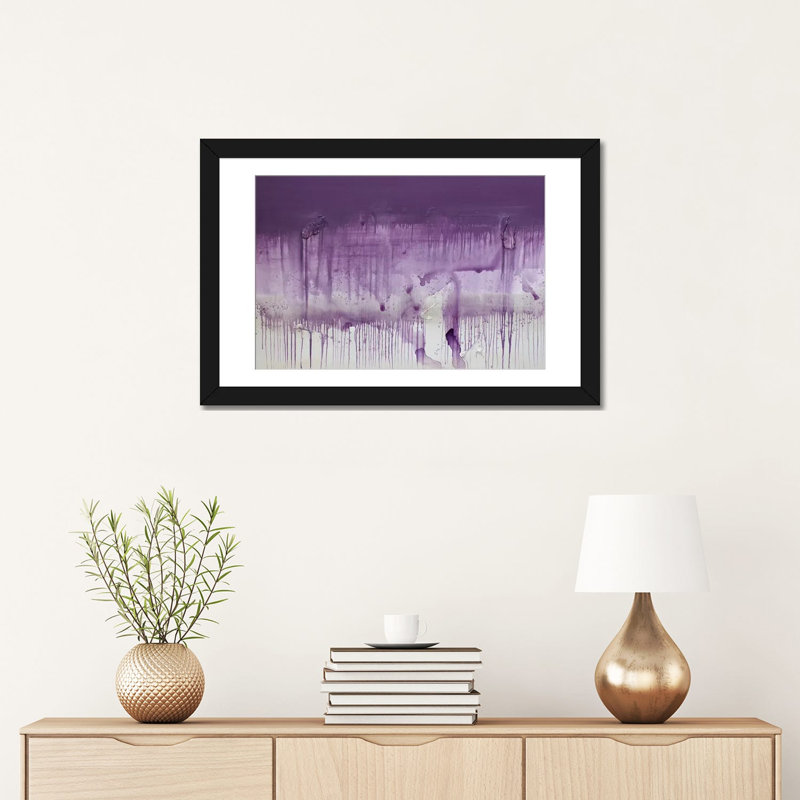 «Sunset», art mural sur toile tendue, H 16 po x l 24 po x P 1 po, Papier d'art encadré noir, Blanc