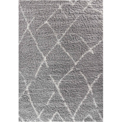 Esita Geometric Shag Area Rug