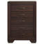 Commode 5 tiroirs cacao foncé