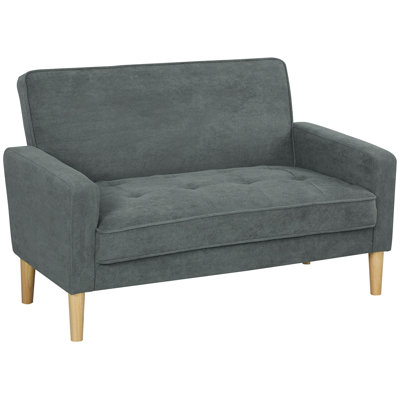 Solid Wood Polyester Loveseat