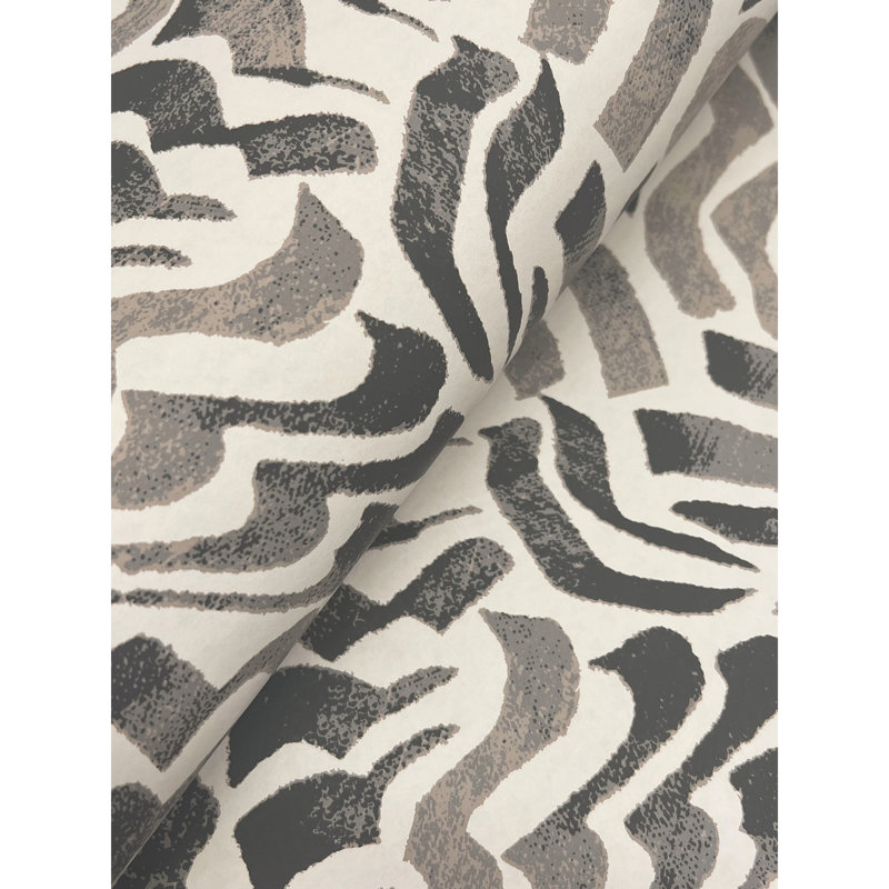 Zora Abstract Wallpaper Roll, Black