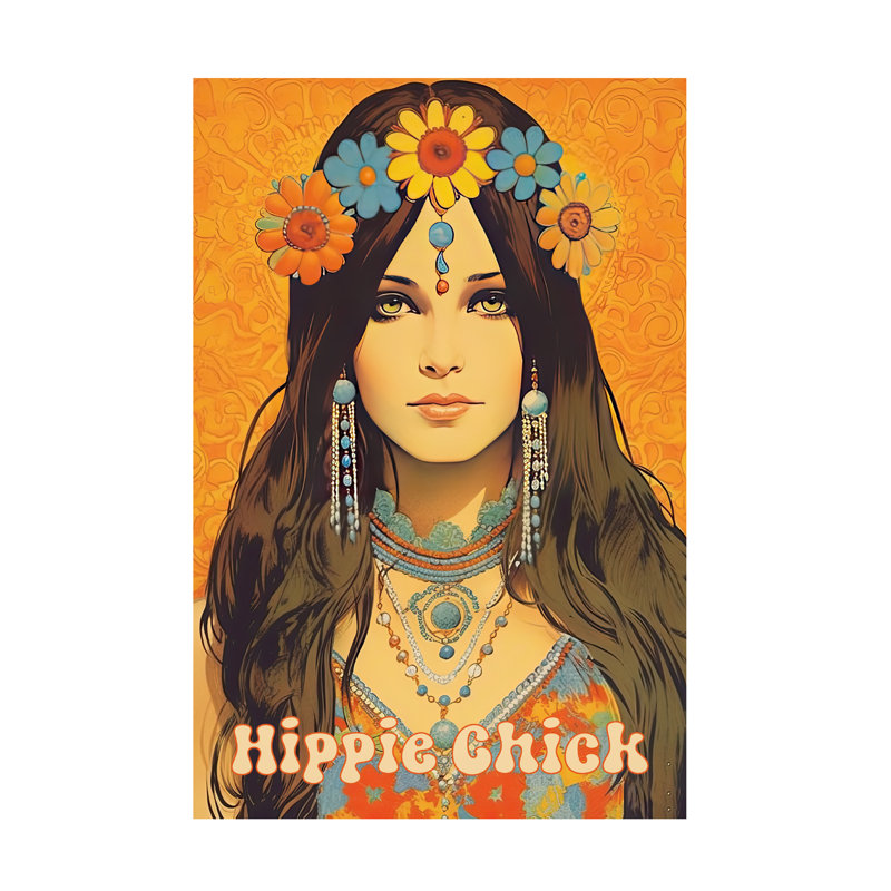Art sur toile Sasha Hippie Chix, H 16 po x l 24 po