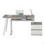 Bureau rotatif moderne à positions multiples, gris