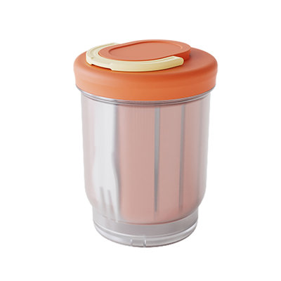Pl astic Salad Cup Round Plastic Salad Cup Portable Breakfast Cup Heatable Outdoor Fruit Cup Microwave Portable Fruit Cup