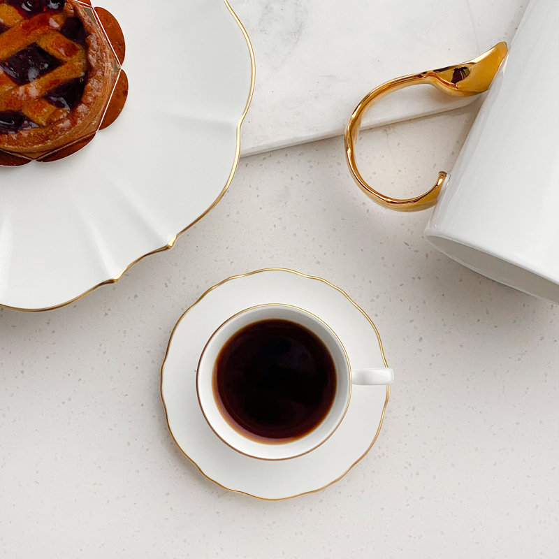 Grande tasse Amelie, Blanc / doré