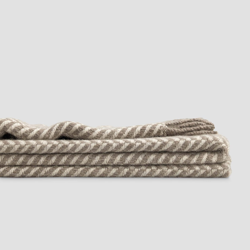 Fortier Throw Blanket, Gray Chevron