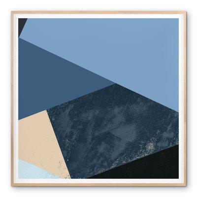 Blue Colorblock 2 Framed Graphic Art by THE Studio