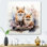Foxs Elegant Forest Florals Grace IV - Renard, art mural animal