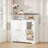16 Pair Shoes Storage Cabinet, Entryway Shoe Cabinet with LED Light and Mirror-432770980