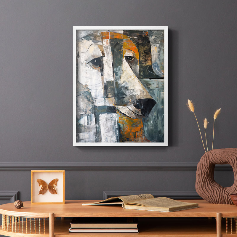 ANIMALS Series Cxx - reproduction encadrée de qualité supérieure - prête à être accrochée - aucun clou requis, Blanc