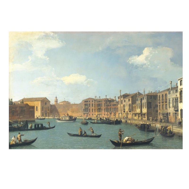 View Of The Canal Of Santa Chiara Print by Antonio Canaletto, Outdoor, 40" H x 59" W x 1.5" D