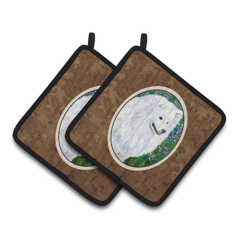 Caroline's Treasures American Eskimo Polyester Potholder