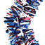 Guirlande de Noël rouge et bleue 12 'x 4 "