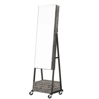 18'' Wide Freestanding Solid Wood Jewelry Armoire