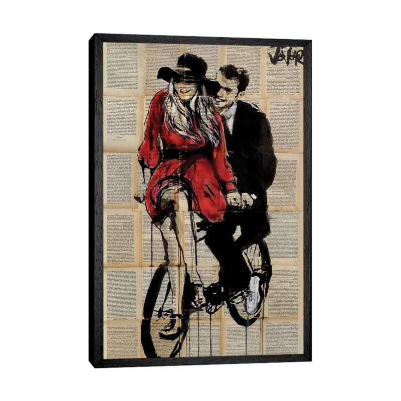 Days In Bliss by Loui Jover - Print on Canvas, Black Framed Canvas, 66.04 cm H x 45.72 cm W