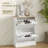 Slim Shoe Cabinet for Entryway, Modern Hidden Shoe Storage Cabinet with 2 Flip Drawers and Adjustable Shelves for 12 Pairs of Shoes, White