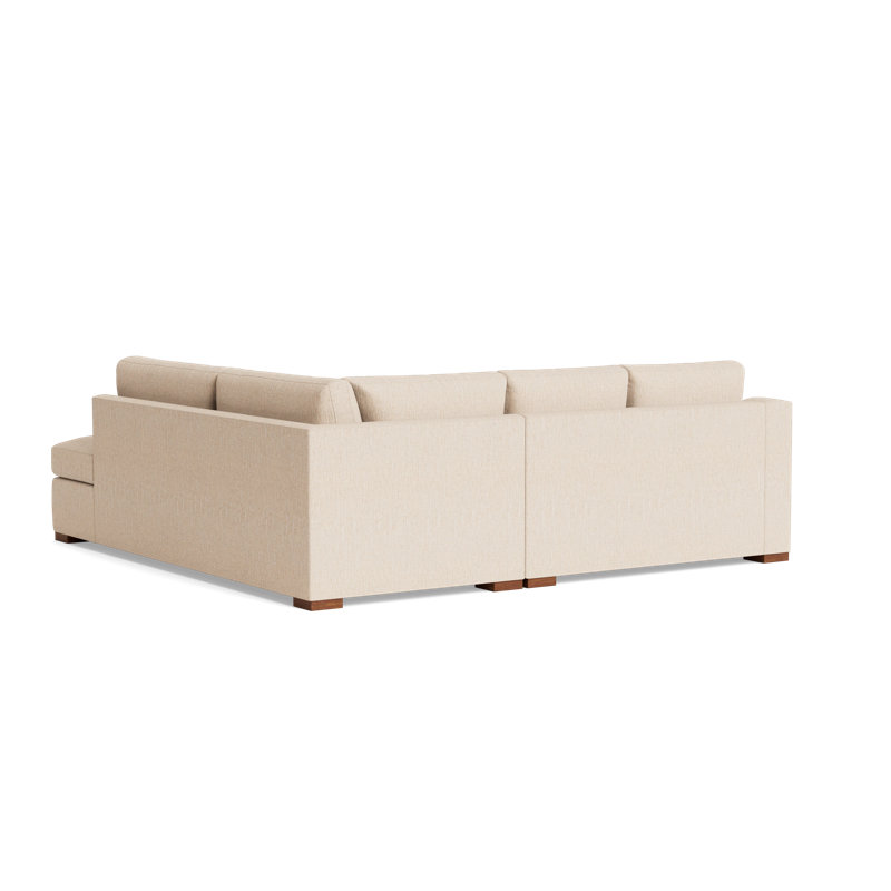 Lucca Sectional, Plush Woven - Tan, Right Hand Facing
