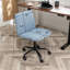 Fauteuil de bureau bleu - réglable en hauteur et pivotant sur 360 °, revêtement en tissu confortable, base en métal stable, mousse épaisse, 5 sièges pivotants bleus, pour une meilleure posture, siège en mousse respirante-1332280187-1332280190
