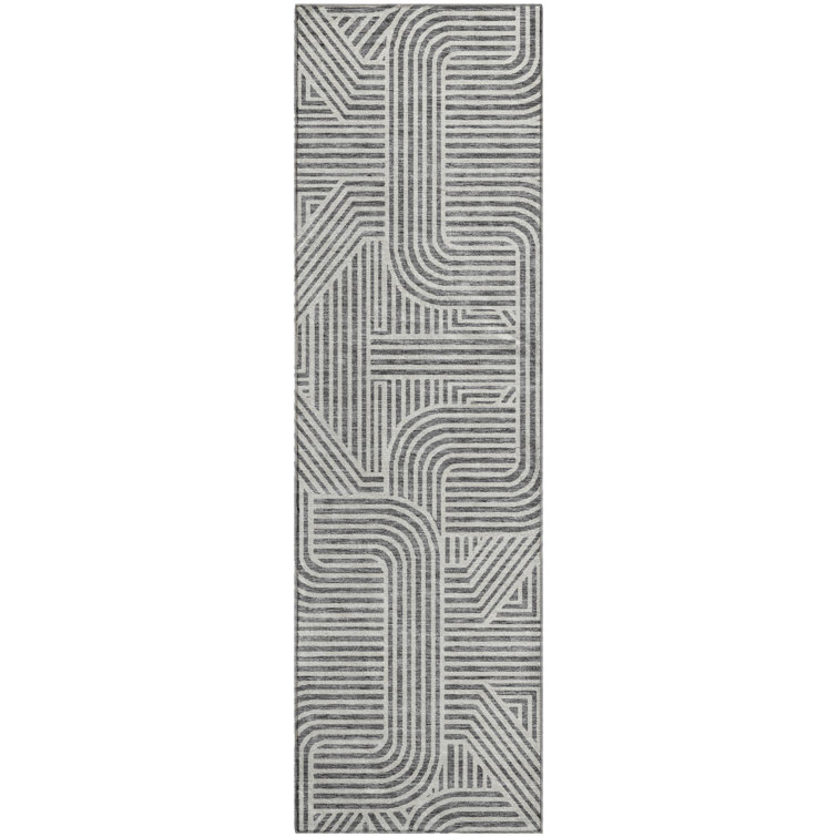 Premium Machine Washable Prisco Gray Rug