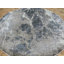 Tapis de zone en laine ronde 6 pi gris noué la à la main one-of-kind