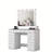 Elegant Make-Up Table with Mirror, White, 47.2 x 31.4 x 17.5 inches | 100% Melamine Coated E1 Quality Chipboard, 0.71 inches Thick | Includes 11 Bulbs, Modern Glam Design for Stylish Beauty Spaces
