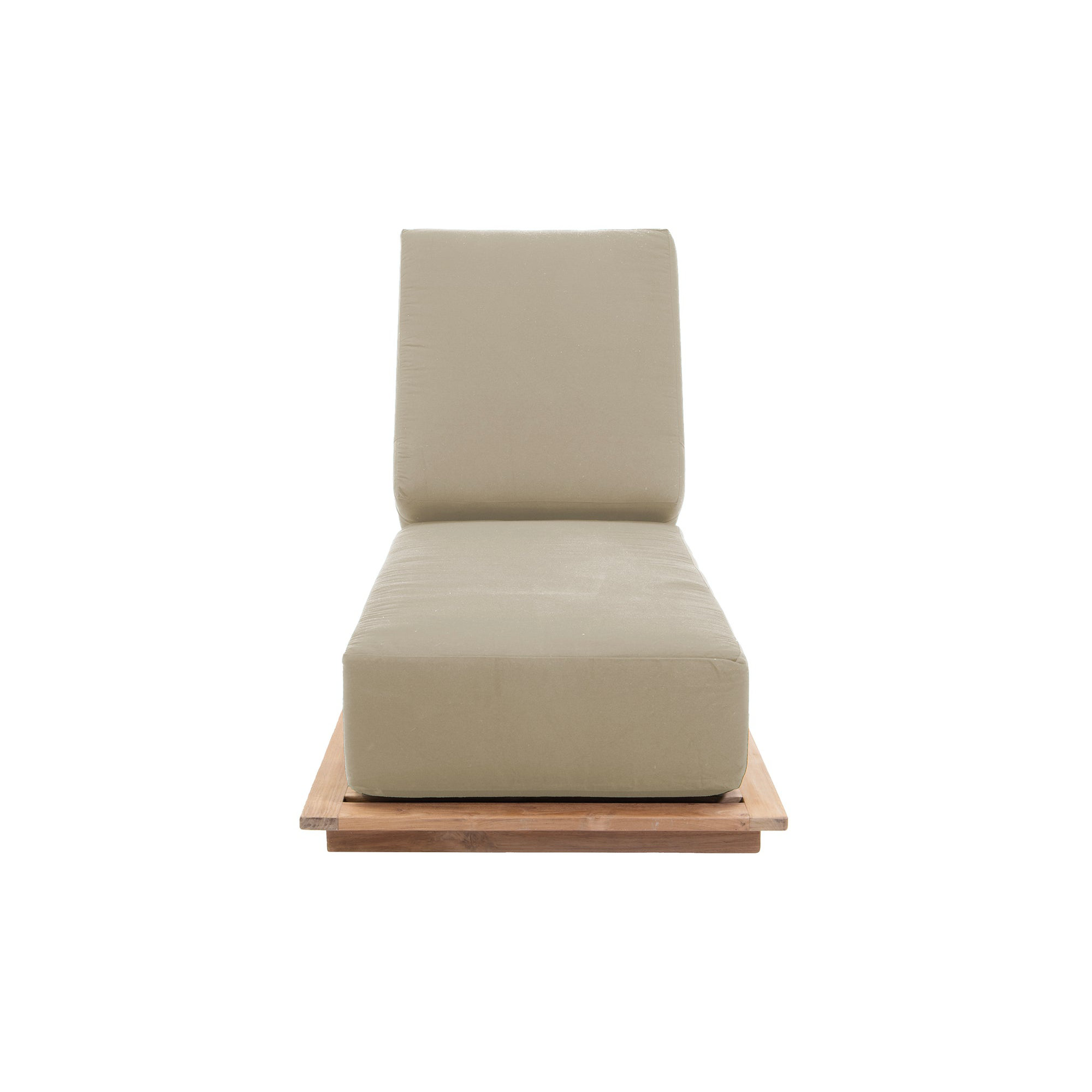 Varenna 27.5'' Outdoor Teak Chaise Lounge, Antique Beige