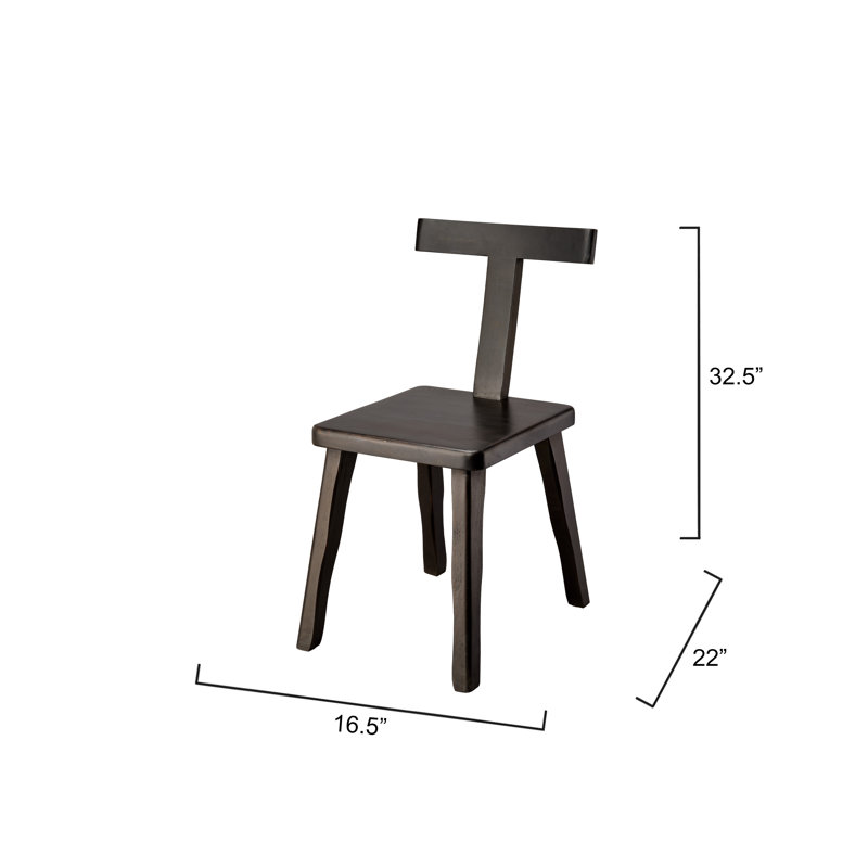 Parlor Solid Wood Dining Chair, Black