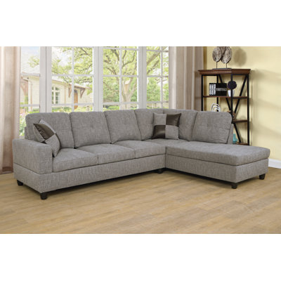 Upholstered L-Shaped Sectional Right Hand Facing
