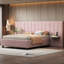 Lit plateforme tapissier avec grande tête de lit, mobilier de chambre à coucher-284850627-284850625