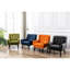 Fauteuil ergonomique en velours noir-2008374945