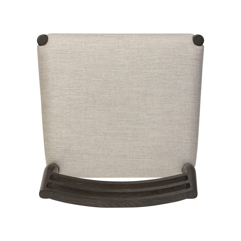 Glenmore Upholstered Stool with Solid Wood Frame, Counter Stool (26.25" Seat Height), Light Carbon, Essence Natural