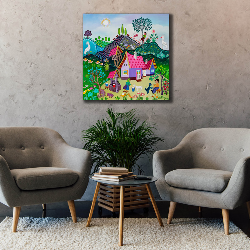  «When A Pig Flies» par Koday, art mural sur toile, 37 po x 37 po