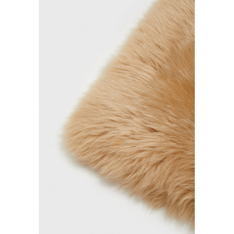 Teton Sheepskin Scatter Cushion Cover, Light Brown