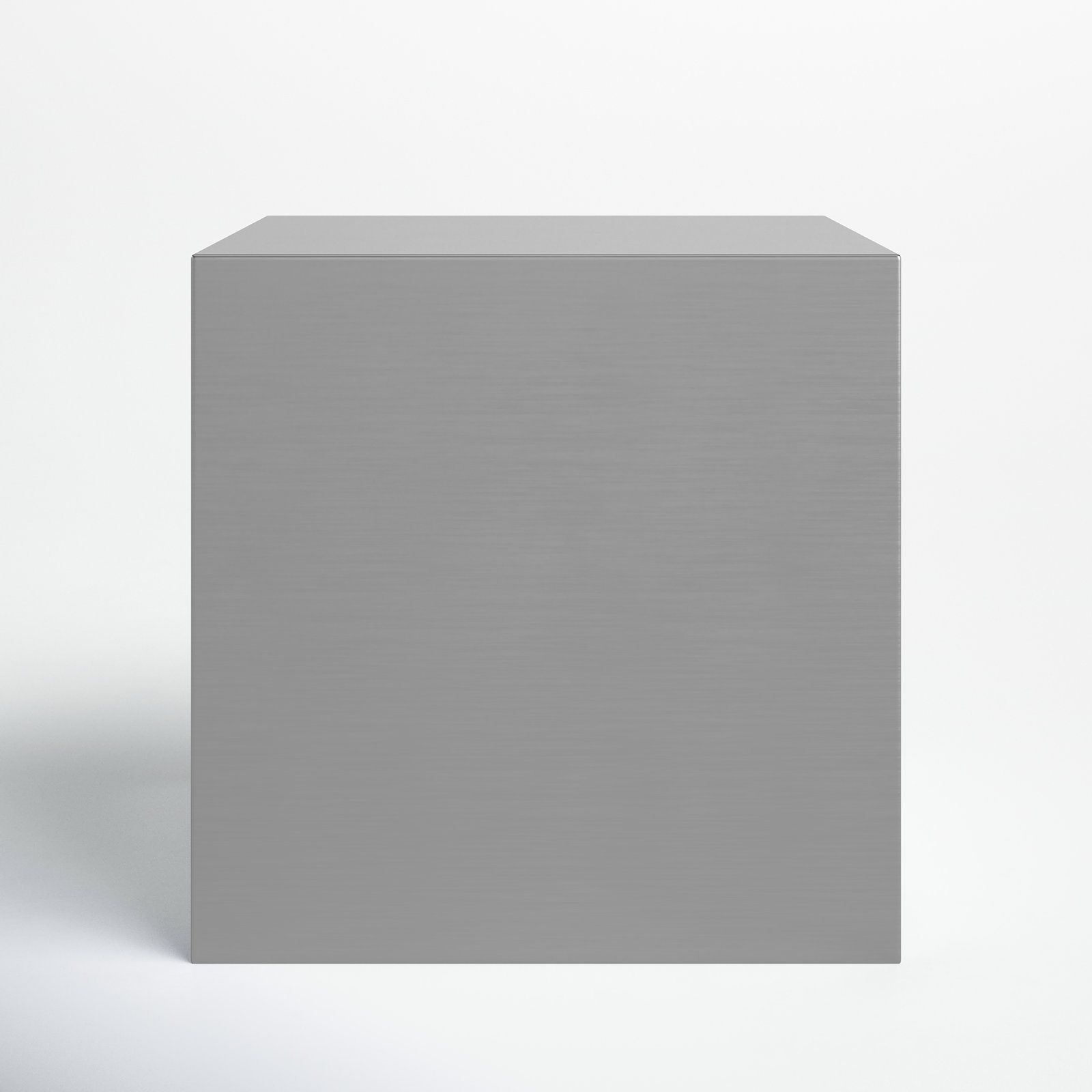 Jules End Table, Brushed Metal, 20" H x 20" x 20" D