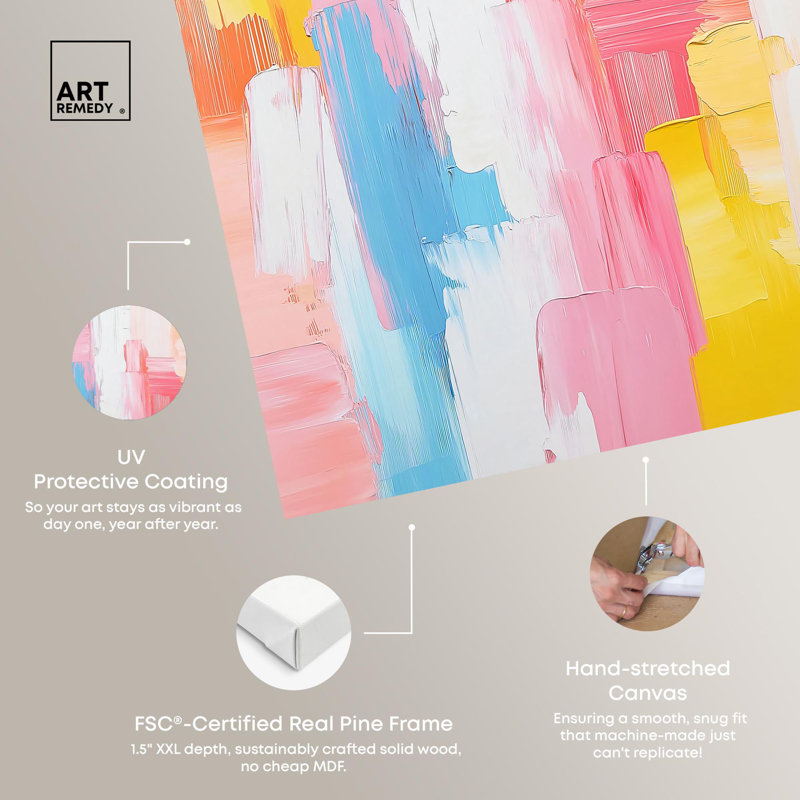 Joyful Abstraction II Colorful Canvas Art, 24" x 16"