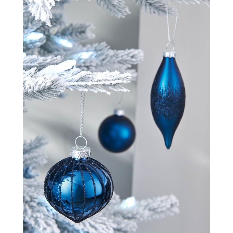 11.61cm Solid Colour Plastic / Acrylic Bauble, Navy Blue