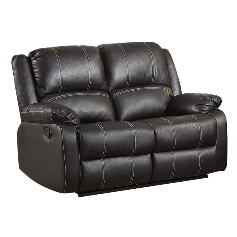 Zuriel Upholstered Motion Loveseat, Black